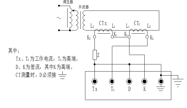 智能型互感器校验仪校电流互感器接线图