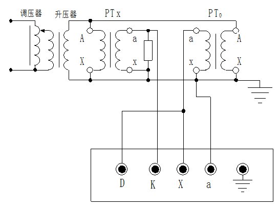 智能型互感器校验仪校电压互感器接线图