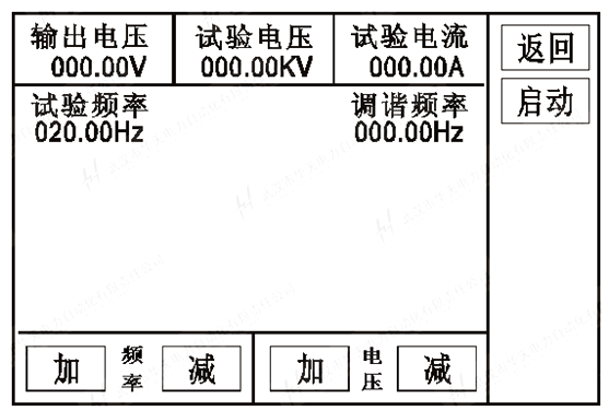 电缆交流耐压试验装置半自动试验界面